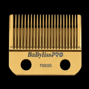 BaBylissPRO Gold Taper Clipper Blade FX802G – front view on black background
