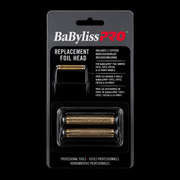 BaBylissPro replacement foil head packaging on a black background