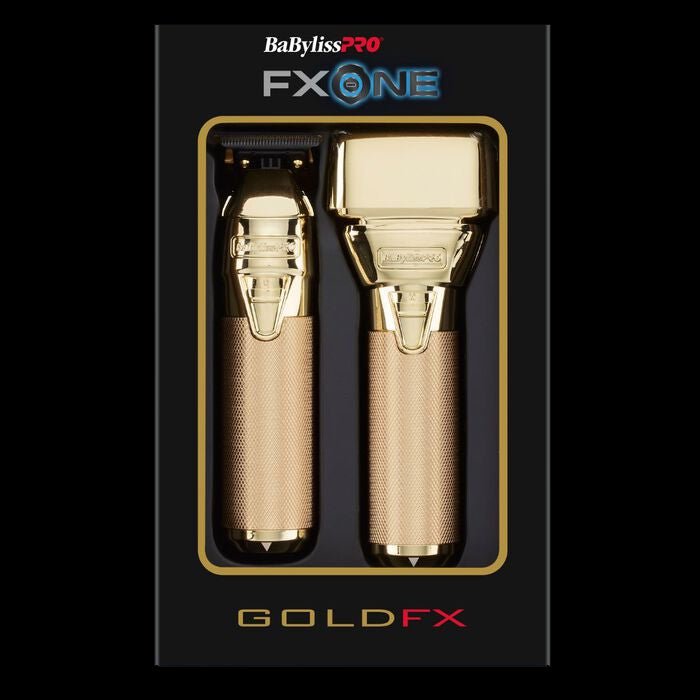 BaBylissPRO GOLDFX metal housing textured grip professional barber tool packaging