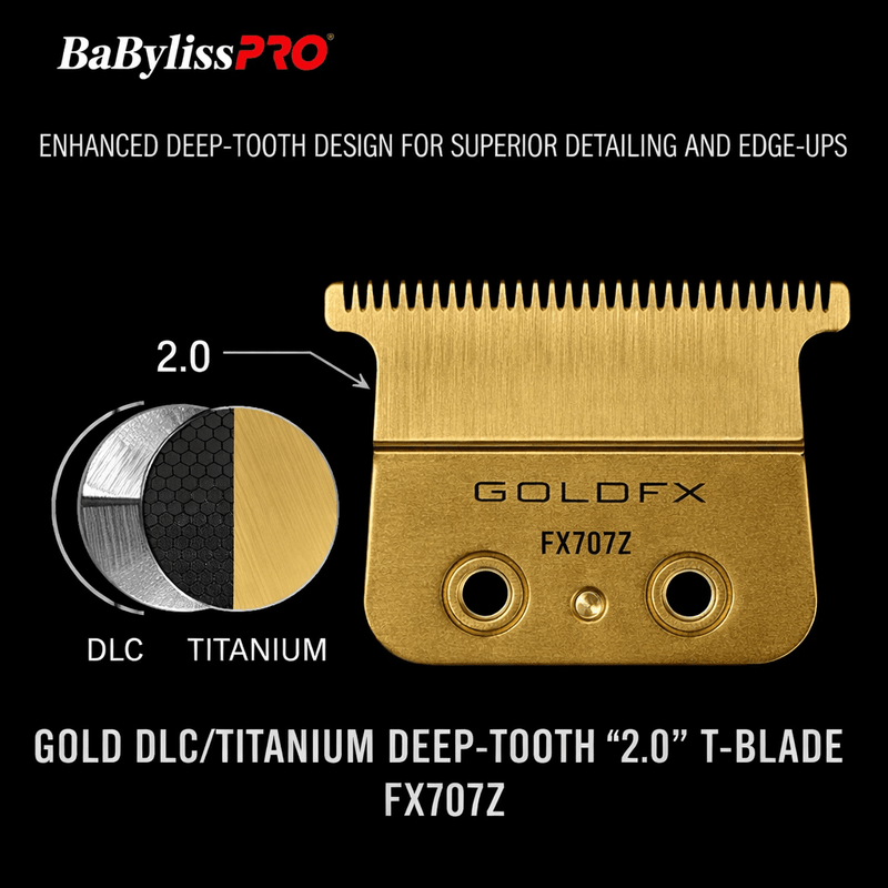 BaBylissPRO GoldFX Titanium T-Blade FX707Z packaging