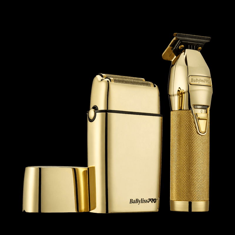 BaBylissPRO LimitedFX Gold Trimmer & Double Foil Shaver Set