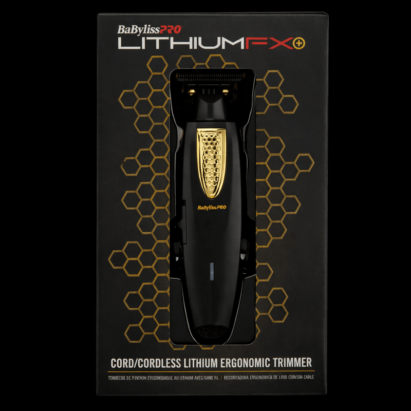 BaByliss Pro Lithium FX+ trimmer packaging with honeycomb design