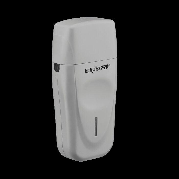 Front view of BaBylissPRO LithiumFX grey double foil shaver for close barber finishing