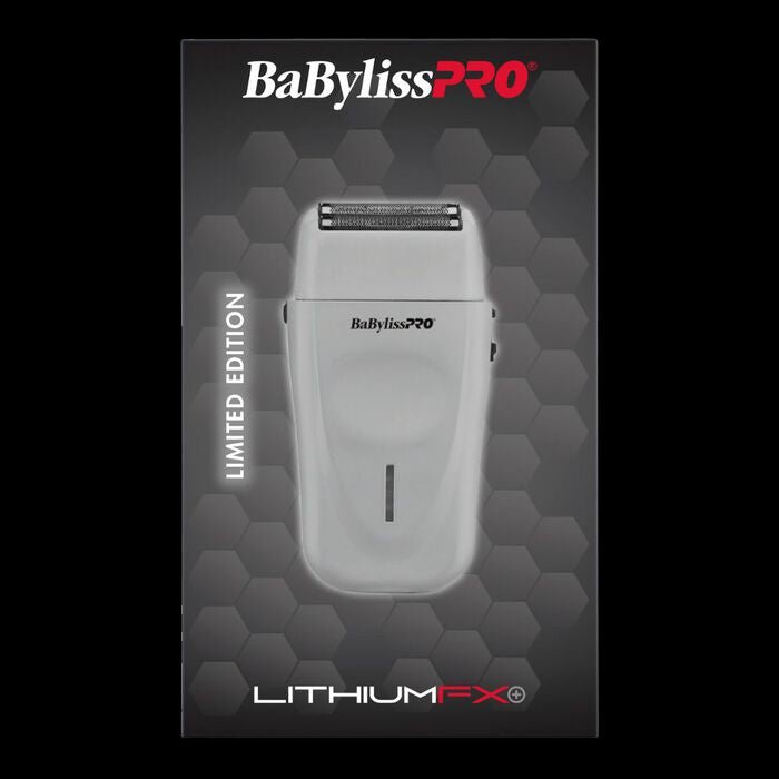 BaBylissPRO LithiumFX shaver packaging on a dark background