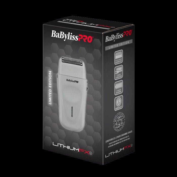 BaBylissPRO LithiumFX Plus Limited Edition grey foil shaver retail packaging