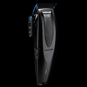 BaBylissPRO LithiumFX Matte Black Cordless Clipper – blue titanium blade front view on white background