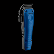Blue BaBylissPRO hair clipper on a black background