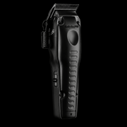 BaBylissPRO LO-PROFX Compact Clipper Black FX82 – angled side view with blade guard