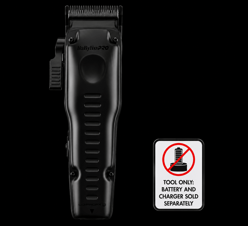 BaBylissPRO LO-PROFX Compact Clipper Black FX82 – front view cordless compact hair clipper