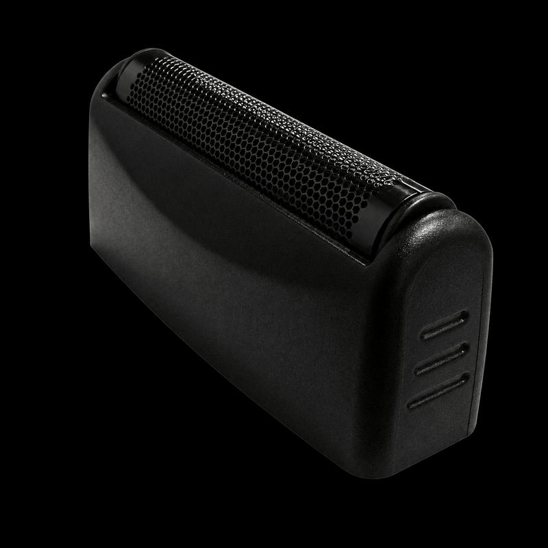 BaBylissPRO LO-PRO FX FXLPRF1 replacement foil head close-up showing titanium mesh screen and ventilation slots
