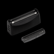 BaBylissPRO LO-PRO FX Compact replacement foil head and cutter blade components - FXLPRF1 kit on black background