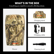 BaBylissPRO LO-PROFX Compact Shaver camo kit contents FXLPFS1CAM