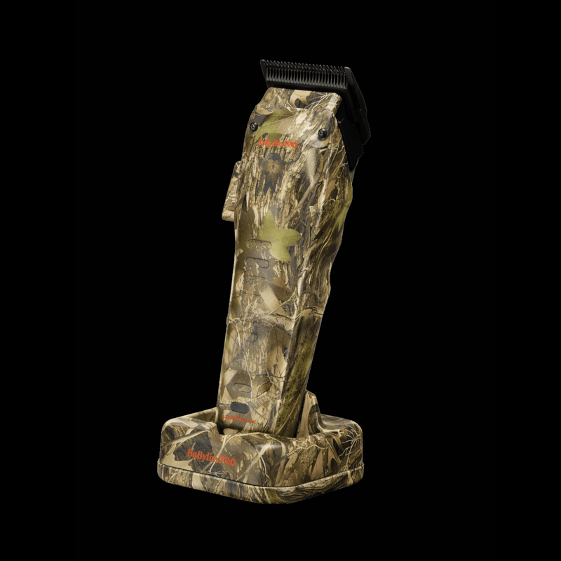 BaBylissPRO LO-PROFX camo clipper with charging stand compact cordless clipper