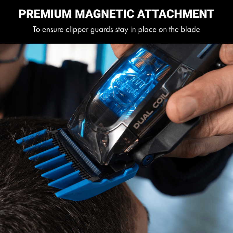 BaBylissPRO Precision Clipper Magnetic Guard – securely attached to professional hair clipper during use