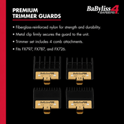 BaBylissPRO Premium Trimmer Guards FXPTG – feature chart fiberglass reinforced nylon secure metal clips