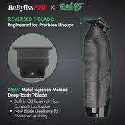 BaBylissPRO grooming tool with T-blade on a dark background