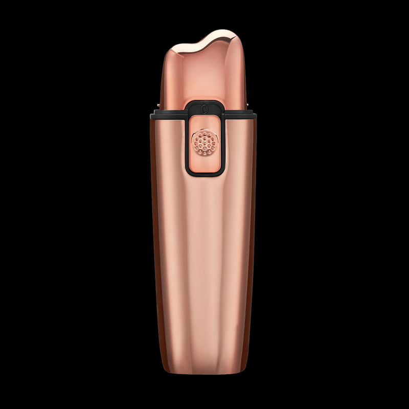 BaBylissPRO UVFOIL rose gold shaver side view with cap open