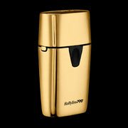 BaBylissPRO UVFOIL gold foil shaver angled view premium barber finishing shaver