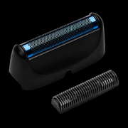 BaBylissPRO UVFOIL Single-Foil Replacement Kit - blue titanium foil head and cutter on black background