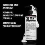 Barber shampoo deep cleansing foam removes product buildup refreshes hair and scalp STMNT Primos Barber Supply