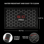 Barber station mat size water resistant easy to clean anti slip surface tool mat Primos Barber Supply