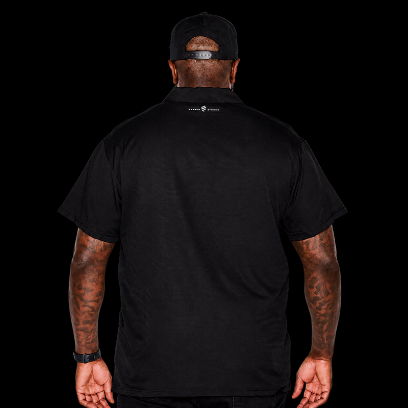 Barber Strong Barber Jacket Black back view