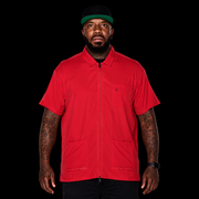 Barber Strong Barber Jacket Red front view