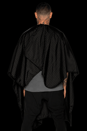Barber Strong Classic Barber Cape Black Pinstripe – rear view