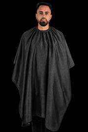 Barber Strong Classic Barber Cape Gunmetal Pinstripe – front view