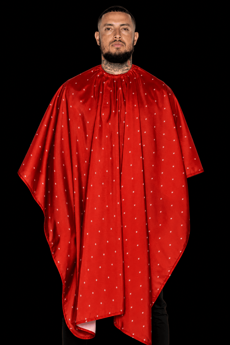 Barber Strong The Barber Cape Shield Collection – red front view