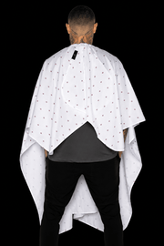 Barber Strong Shield Collection Barber Cape White – rear view