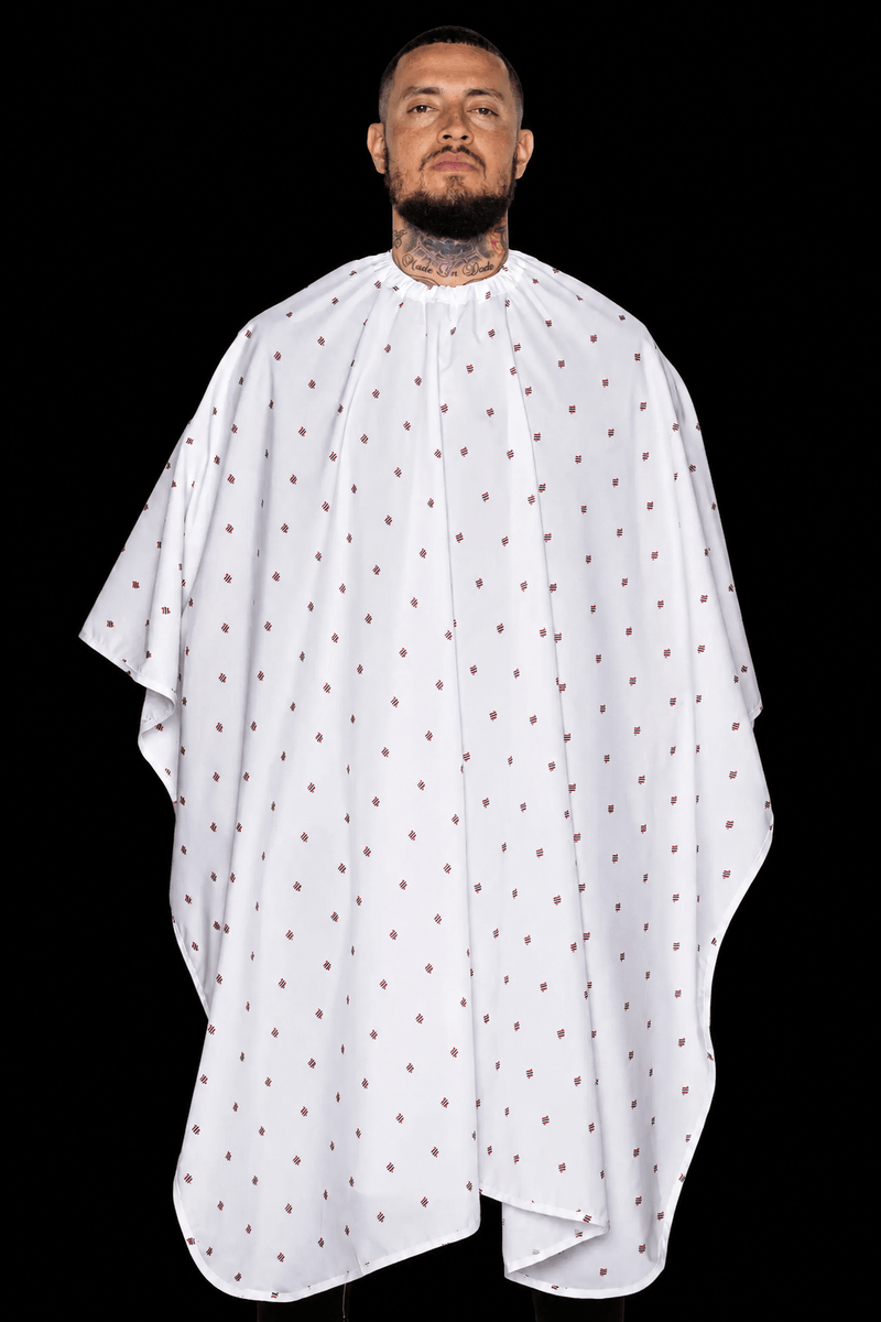Barber Strong The Barber Cape Shield Collection – white front view