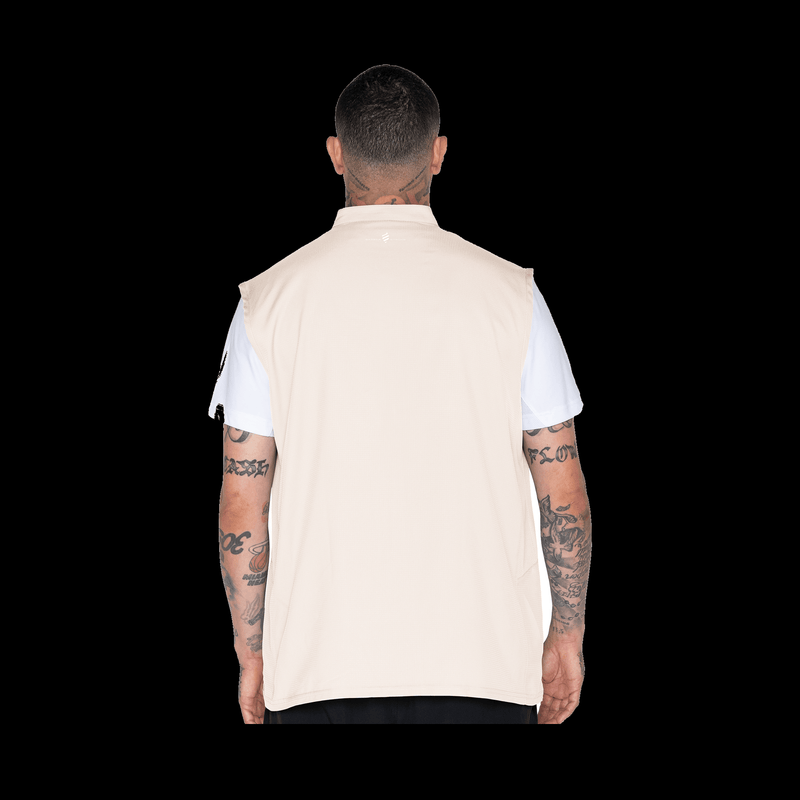 Barber Strong Vest Khaki Large side product photo on a black background