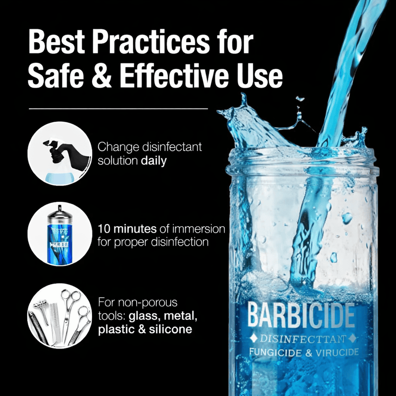 Barbicide Disinfectant 16oz – professional salon sanitizer usage guide