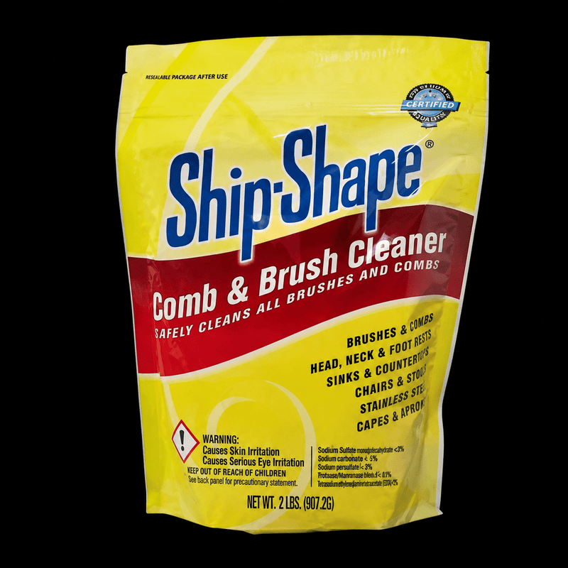 Barbicide Ship-Shape Comb & Brush Cleaner – 2lb packaging on black background