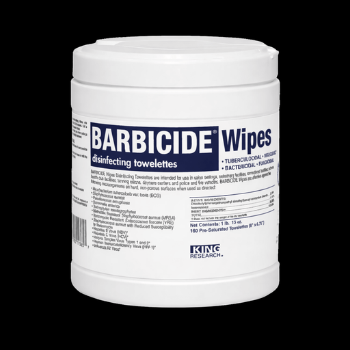 Barbicide disinfecting wipes 160 count canister for barber shop sanitation