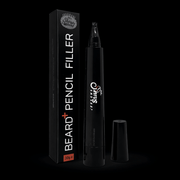 Beard pencil filler with packaging on a black background