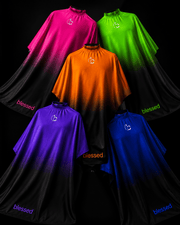 Blessed Capes Collection featuring Velour, Toxic, Cinder, Noble, Royal, Midnight, Powder, Comet, Bordeaux, Citrus, Gravity, and Diamond colorways displayed on a black background.