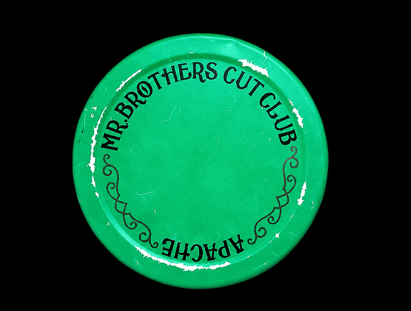 Brosh Clay Pomade Matte Finish Green – product lid top view on black background