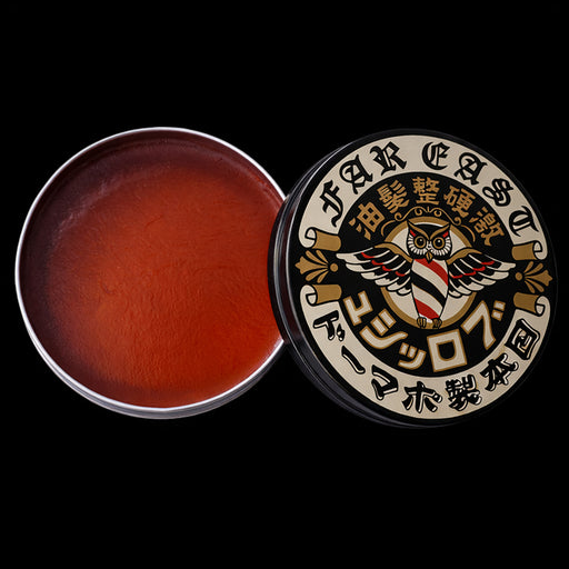 Brosh Far East Hard Pomade 4oz – open jar showing high shine texture