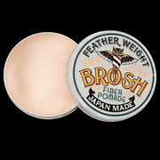 Brosh Feather Weight Fiber Pomade 4oz – open jar showing lightweight texture