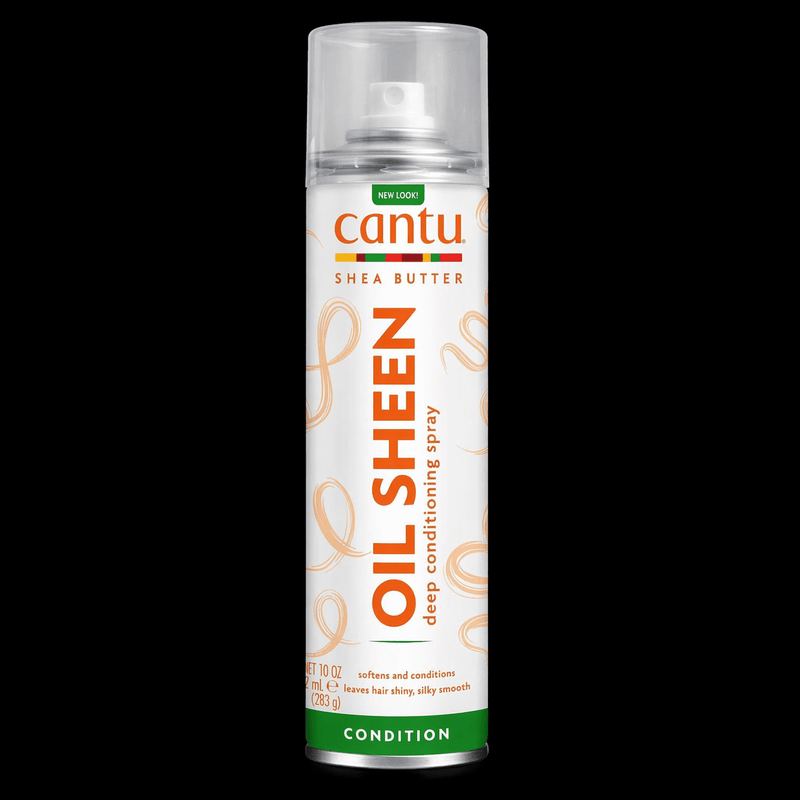 Cantu Shea Butter Oil Sheen spray deep conditioning hair spray for shine moisture and frizz control 10 oz