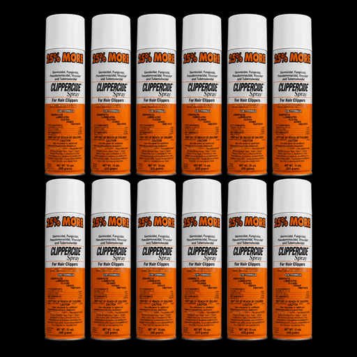 Clippercide Disinfectant & Lubricating Clipper Spray – 12 pack with 25% more