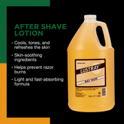 Clubman Lustray Bay Rum After Shave 1 Gallon – product details on black background