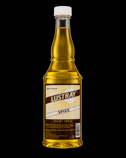 Clubman Pinaud Lustray Spice After Shave 14oz – bottle on black background