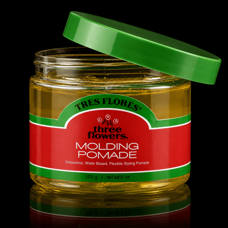 Clubman Tres Flores Molding Pomade – water-based formula for strong hold and easy rinse