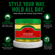 Clubman Tres Flores Molding Pomade – flexible styling with non-greasy finish