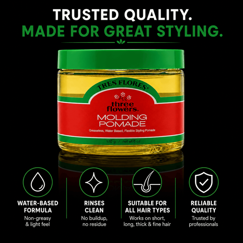 Clubman Tres Flores Molding Pomade – trusted quality water-based formula