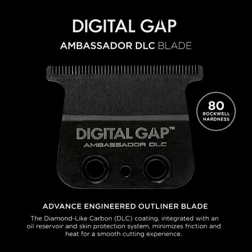 Cocco Digital Gap Ambassador DLC Trimmer Blade – close-up with features black background