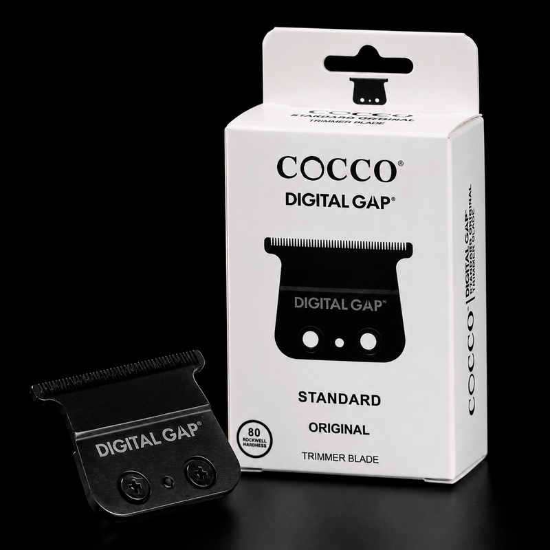 Cocco Digital Gap Standard Original Trimmer Blade DGST with retail packaging on black background